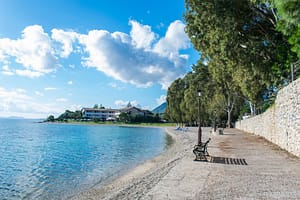 La Parte Inizialedel Lungomare di Ligya. Lefkada