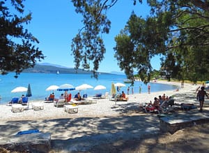 La spiaggia principale di Ligya, Lefkada